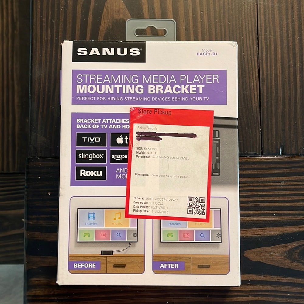 NIB Sanus Streaming Media Player Mounting Bracket